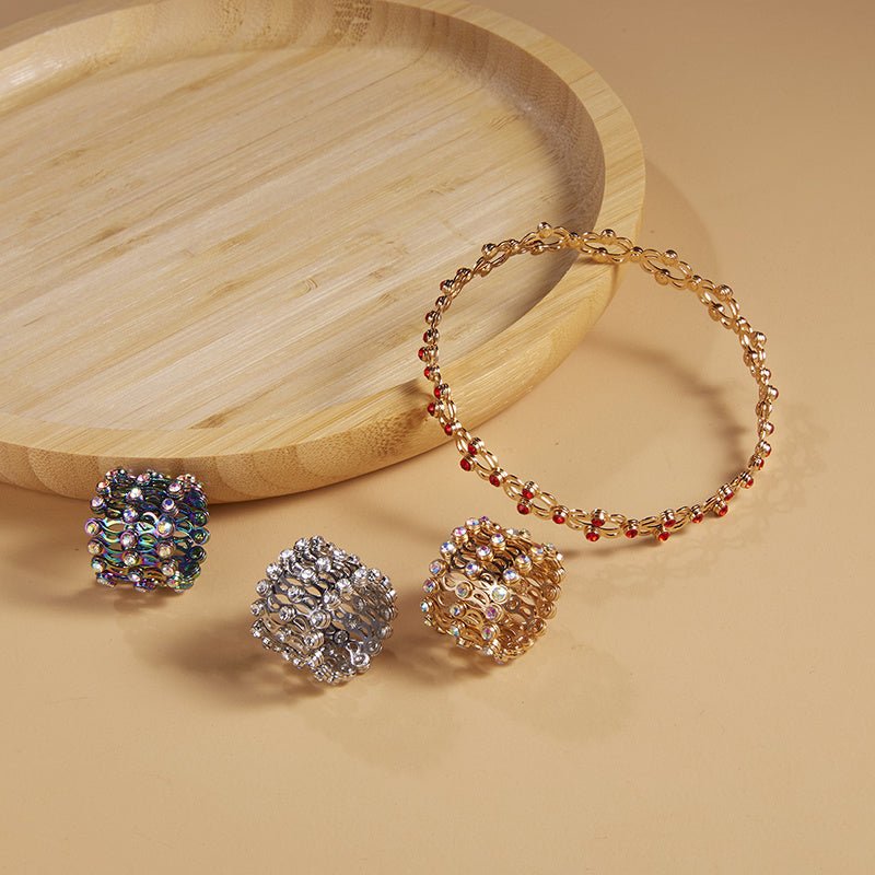 2-in-1 Adjustable Rhinestone Bracelet